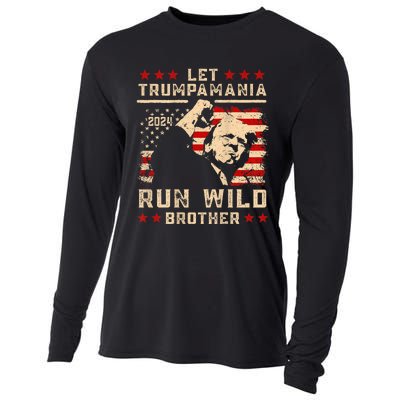 Let Trumpamania Run Wild Trump 45 47 Political Trumpamania Cooling Performance Long Sleeve Crew