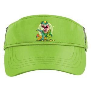 Lucky T Rex Irish Clover St. Patrick's Day Adult Drive Performance Visor