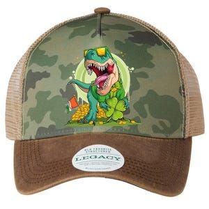 Lucky T Rex Irish Clover St. Patrick's Day Legacy Tie Dye Trucker Hat