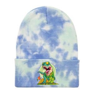 Lucky T Rex Irish Clover St. Patrick's Day Tie Dye 12in Knit Beanie