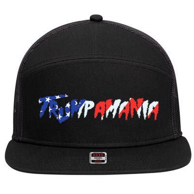 Let Trumpamania Run Wild Brother Trump 2024 Trumpamania 7 Panel Mesh Trucker Snapback Hat