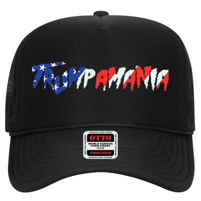 Let Trumpamania Run Wild Brother Trump 2024 Trumpamania High Crown Mesh Back Trucker Hat