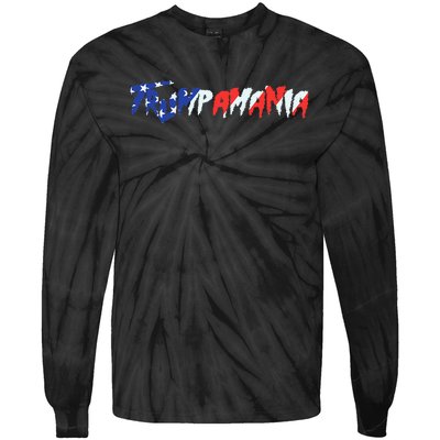 Let Trumpamania Run Wild Brother Trump 2024 Trumpamania Tie-Dye Long Sleeve Shirt