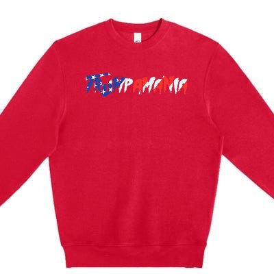 Let Trumpamania Run Wild Brother Trump 2024 Trumpamania Premium Crewneck Sweatshirt