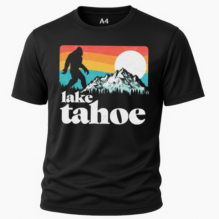 Lake Tahoe Retro Bigfoot Mountains Cooling Performance Crew T-Shirt