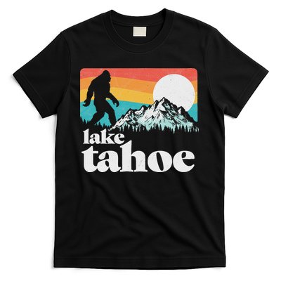 Lake Tahoe Retro Bigfoot Mountains T-Shirt