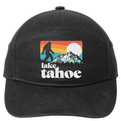 Lake Tahoe Retro Bigfoot Mountains 7-Panel Snapback Hat