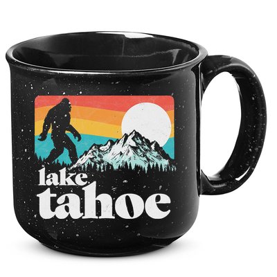 Lake Tahoe Retro Bigfoot Mountains 15oz Campfire Ceramic Mug