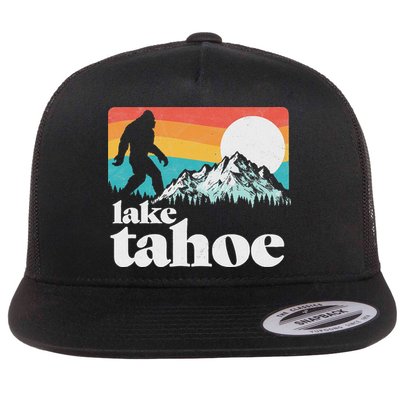 Lake Tahoe Retro Bigfoot Mountains Flatbill Hat