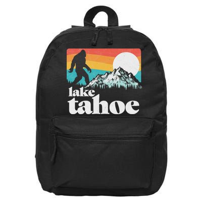 Lake Tahoe Retro Bigfoot Mountains 16 in Basic Backpack