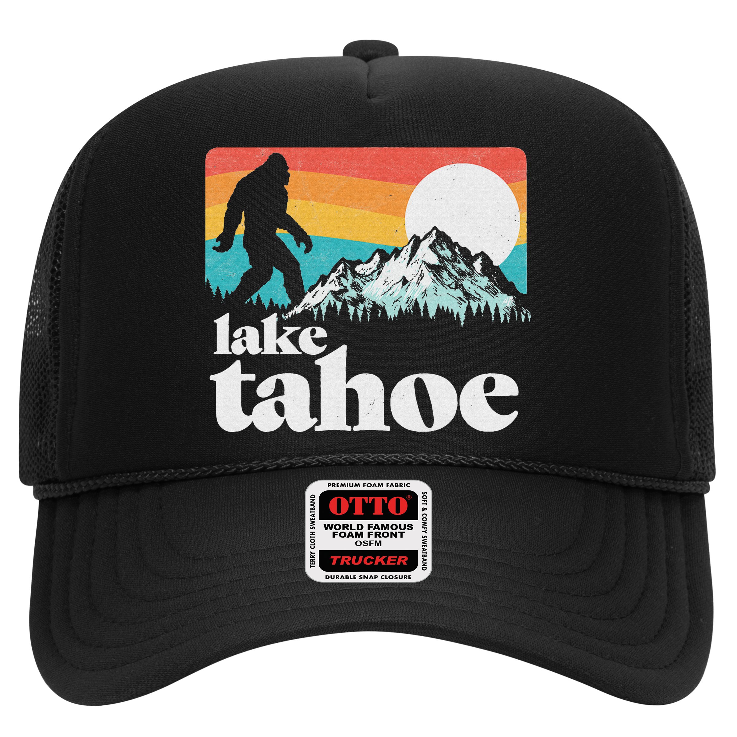 Lake Tahoe Retro Bigfoot Mountains Hat