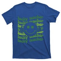 Lucky Teacher Retro Groovy Saint Patrick's Day Funny Irish Meaningful Gift T-Shirt