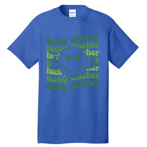 Lucky Teacher Retro Groovy Saint Patrick's Day Funny Irish Meaningful Gift Tall T-Shirt