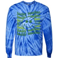 Lucky Teacher Retro Groovy Saint Patrick's Day Funny Irish Meaningful Gift Tie-Dye Long Sleeve Shirt