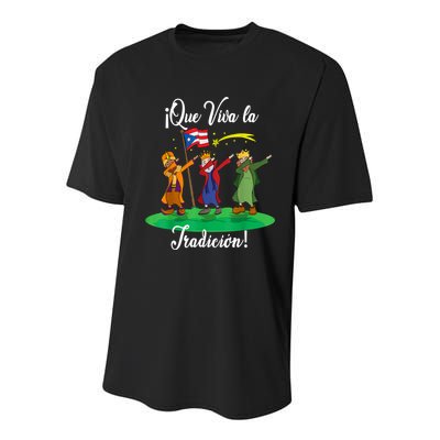 Los Tres Reyes Magos Three Wise Men Kings Dabbing Christmas TShirt Youth Performance Sprint T-Shirt