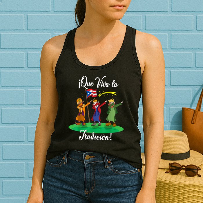 Los Tres Reyes Magos Three Wise Men Kings Dabbing Christmas TShirt Womens Tank Top