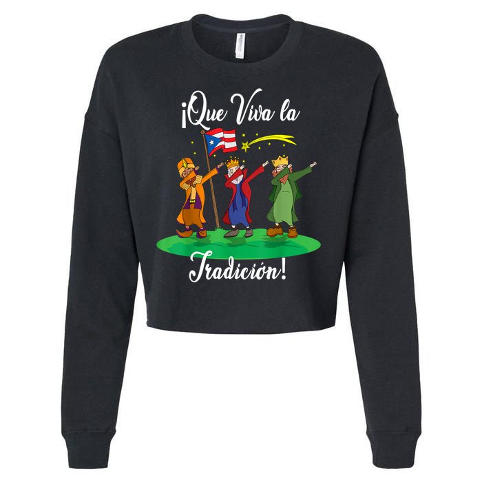 Los Tres Reyes Magos Three Wise Men Kings Dabbing Christmas TShirt Cropped Pullover Crew