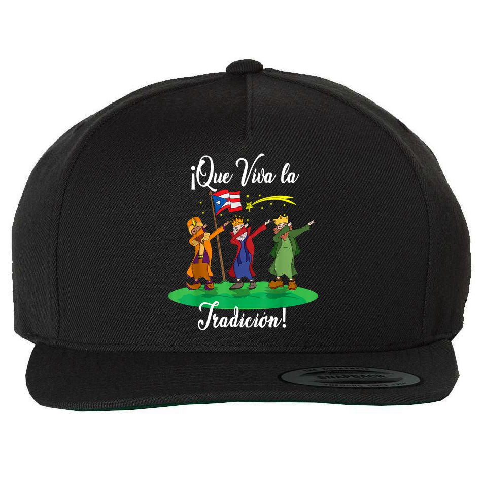 Los Tres Reyes Magos Three Wise Men Kings Dabbing Christmas TShirt Wool Snapback Cap