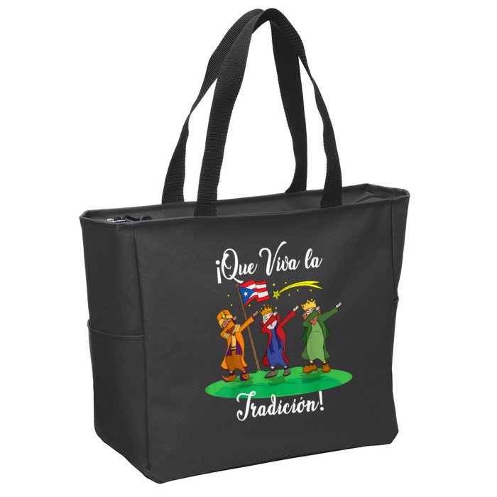 Los Tres Reyes Magos Three Wise Men Kings Dabbing Christmas TShirt Zip Tote Bag