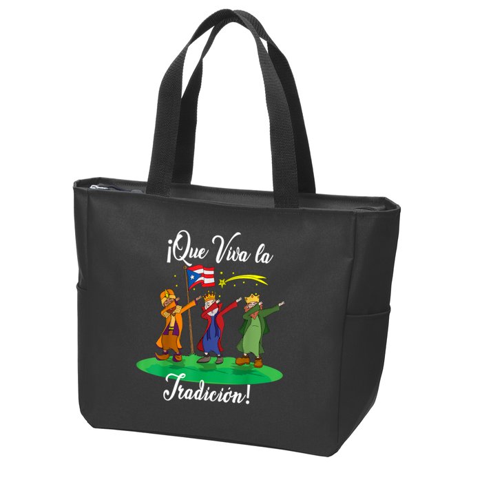 Los Tres Reyes Magos Three Wise Men Kings Dabbing Christmas TShirt Zip Tote Bag