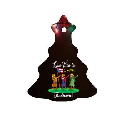 Los Tres Reyes Magos Three Wise Men Kings Dabbing Christmas TShirt Ceramic Tree Ornament