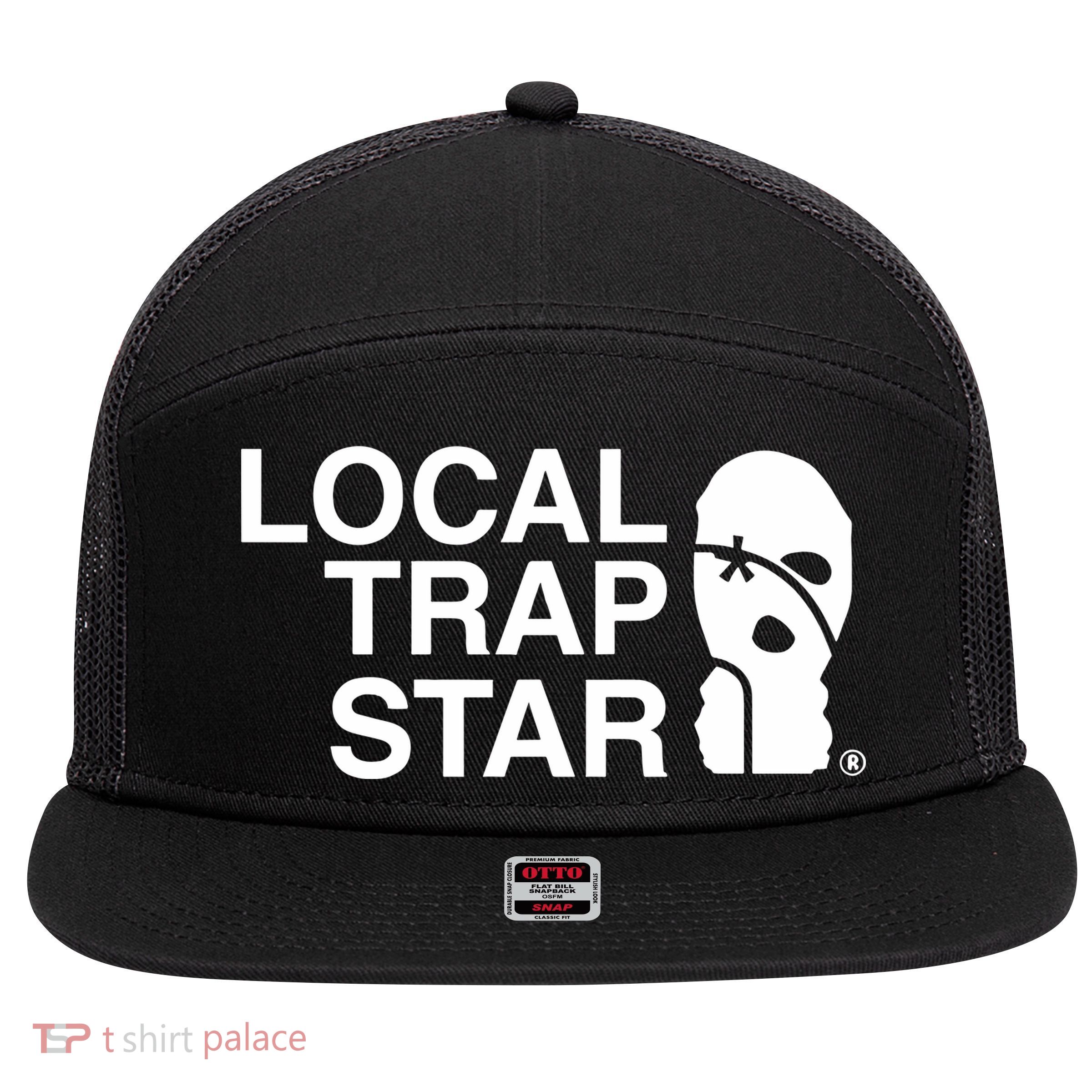 Local Trap Star 7 Panel Mesh Trucker Snapback Hat
