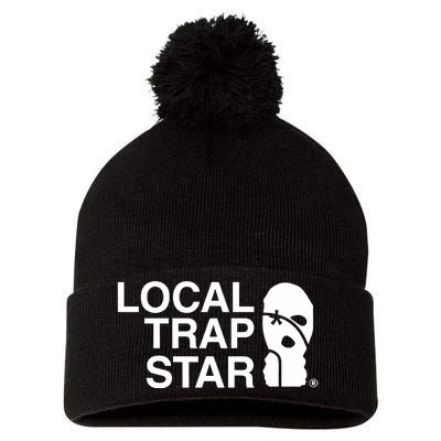 Local Trap Star Pom Pom 12in Knit Beanie