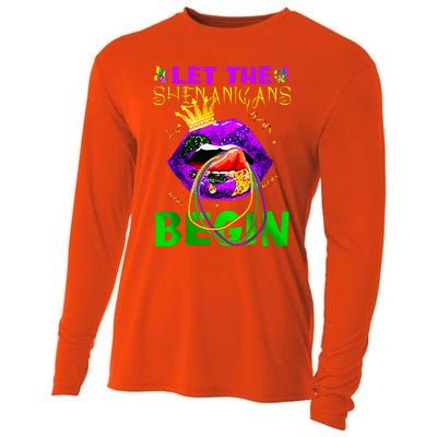 Let The Shenanigans Begin Mardi Gras Cooling Performance Long Sleeve Crew