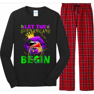 Let The Shenanigans Begin Mardi Gras Long Sleeve Pajama Set