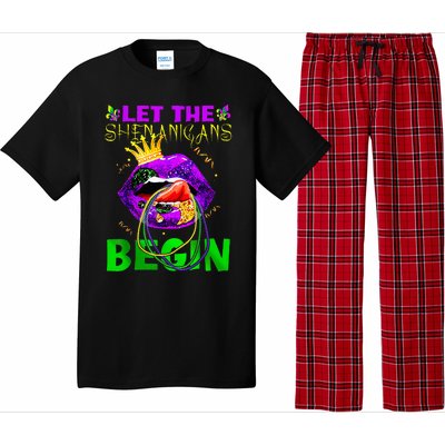 Let The Shenanigans Begin Mardi Gras Pajama Set