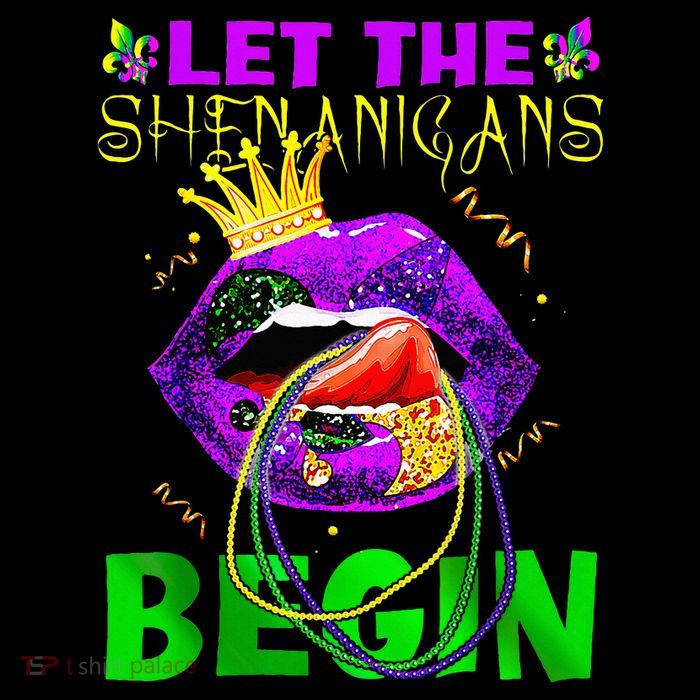 Let The Shenanigans Begin Mardi Gras Youth Performance Sprint T-Shirt