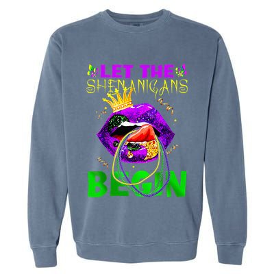 Let The Shenanigans Begin Mardi Gras Garment-Dyed Sweatshirt