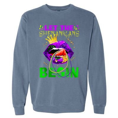 Let The Shenanigans Begin Mardi Gras Garment-Dyed Sweatshirt