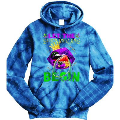 Let The Shenanigans Begin Mardi Gras Tie Dye Hoodie