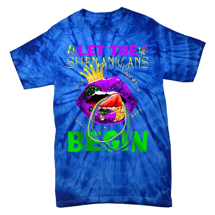 Let The Shenanigans Begin Mardi Gras Tie-Dye T-Shirt