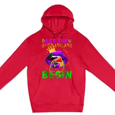 Let The Shenanigans Begin Mardi Gras Premium Pullover Hoodie