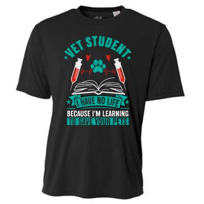 Learning To Save Pets Funny Vet Tech Veterinarians Student Cute Gift Cooling Performance Crew T-Shirt