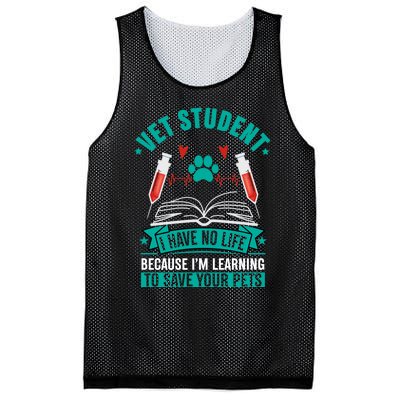 Learning To Save Pets Funny Vet Tech Veterinarians Student Cute Gift Mesh Reversible Basketball Jersey Tank