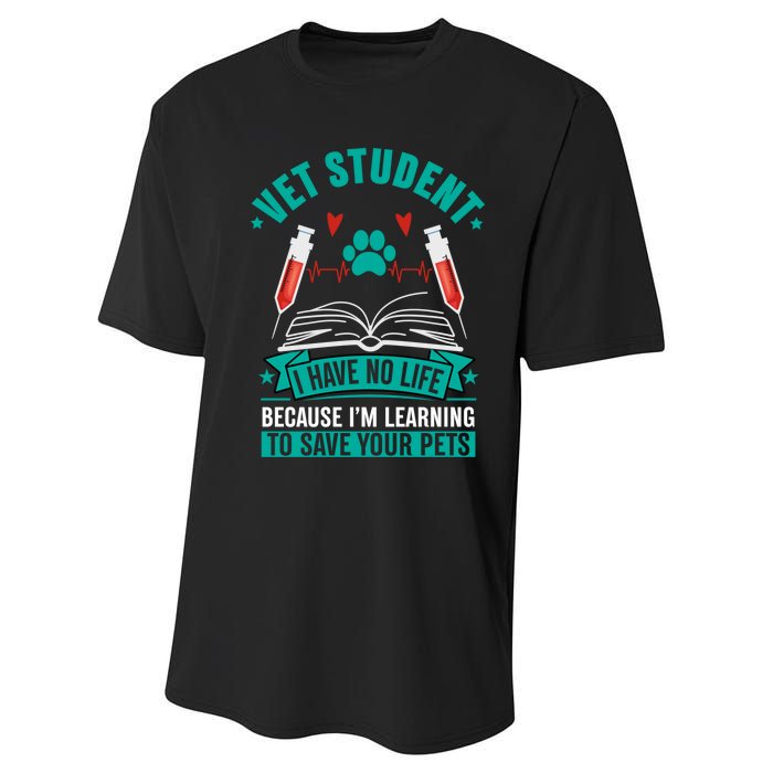 Learning To Save Pets Funny Vet Tech Veterinarians Student Cute Gift Performance Sprint T-Shirt