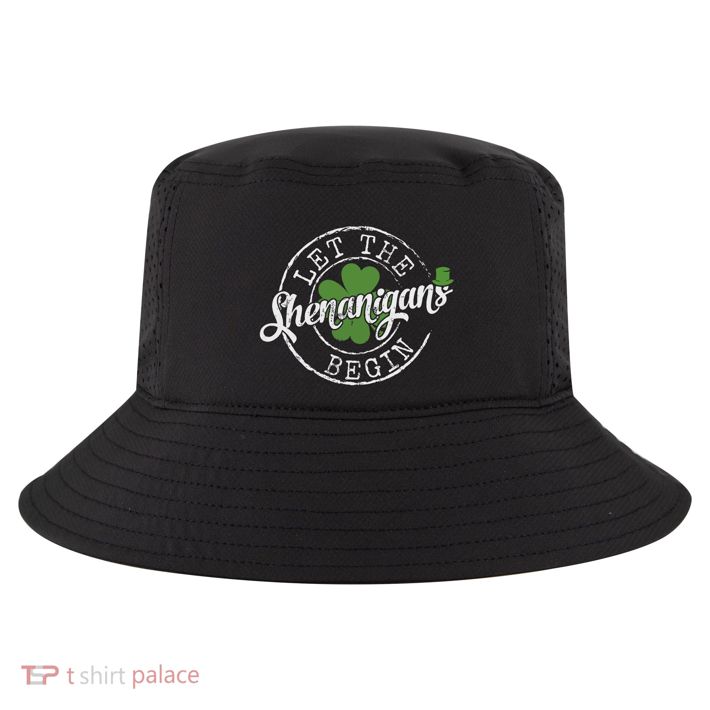 Let The Shenanigans Begin Funny Clovers St Patricks Day Cool Comfort Performance Bucket Hat