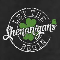 Let The Shenanigans Begin Funny Clovers St Patricks Day 7 Panel Mesh Trucker Snapback Hat