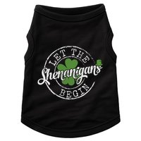 Let The Shenanigans Begin Funny Clovers St Patricks Day Doggie Tank