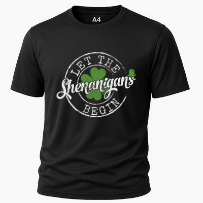 Let The Shenanigans Begin Funny Clovers St Patricks Day Performance Shirt