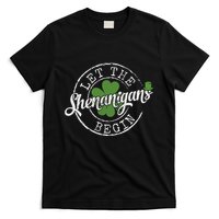 Let The Shenanigans Begin Funny Clovers St Patricks Day T-Shirt