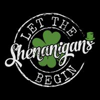 Let The Shenanigans Begin Funny Clovers St Patricks Day Drawstring Bag