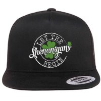 Let The Shenanigans Begin Funny Clovers St Patricks Day Flatbill Hat
