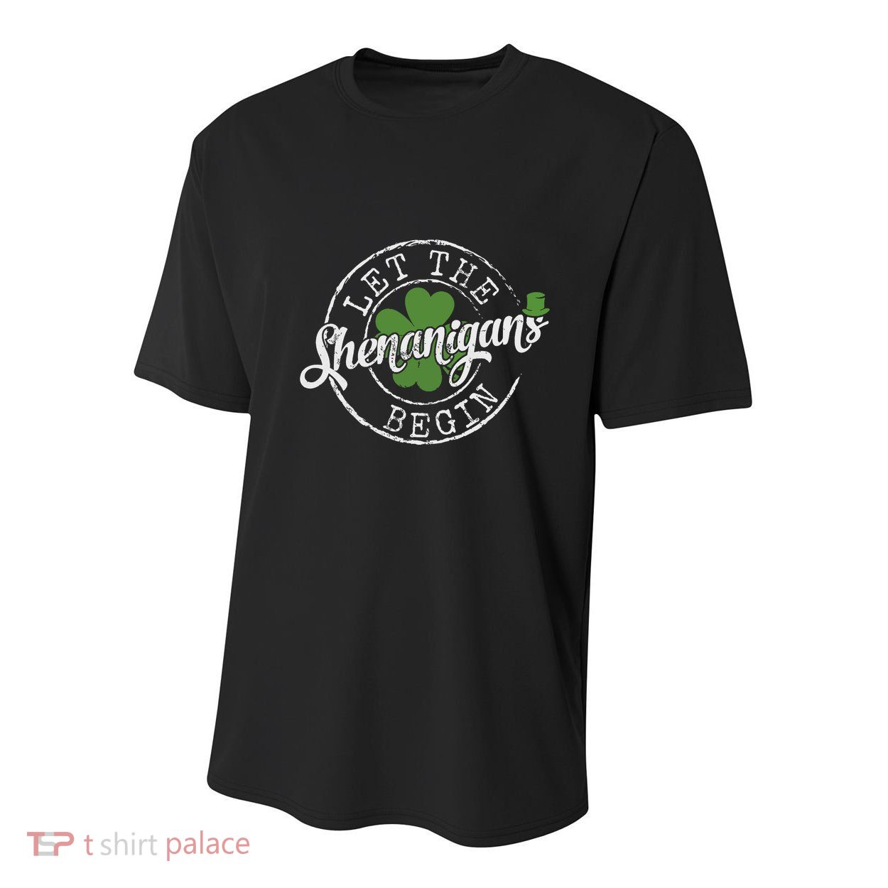 Let The Shenanigans Begin Funny Clovers St Patricks Day Youth Performance Sprint T-Shirt