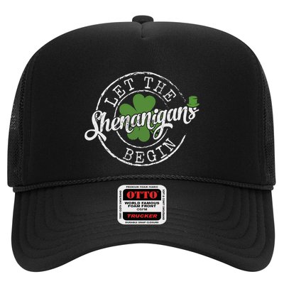Let The Shenanigans Begin Funny Clovers St Patricks Day Trucker Hat