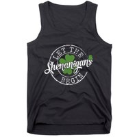 Let The Shenanigans Begin Funny Clovers St Patricks Day Tank Top
