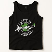 Let The Shenanigans Begin Funny Clovers St Patricks Day Tank Top
